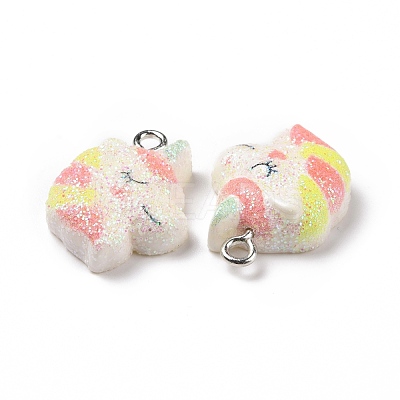 Opaque Resin Pendants RESI-J023-14E-1
