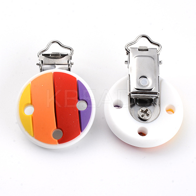 Food Grade Eco-Friendly Silicone Baby Pacifier Clips SIL-S003-05B-1