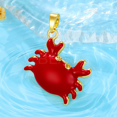 Brass Enamel Pendants LS-KK-K305-04G-1