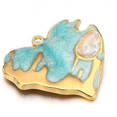 Stainless Steel Rhinestone Pendants PW-WG38426-03-1