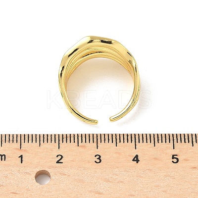 Brass Adjustable Cuff Rings RJEW-V009-05G-1