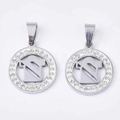201 Stainless Steel Pendants STAS-N089-26P-1
