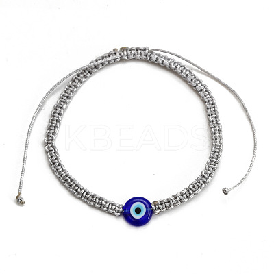 Evil Eye Lampwork Bead Braided Bead Bracelets NE0234-11-1