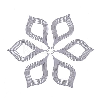 430 Stainless Steel Filigree Pendants X-STAS-S108-09A-1