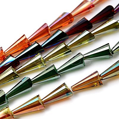 Electorplated Glass Beads EGLA-E001-M-1