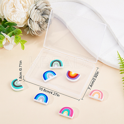10Pcs 5 Colors Food Grade Eco-Friendly Silicone Focal Beads SIL-SC0001-06-1