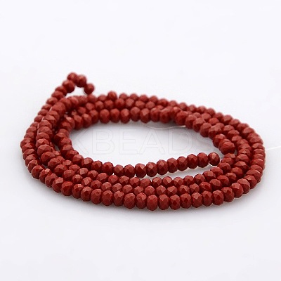 Imitation Jade Glass Faceted Rondelle Beads Strands GLAA-A024A-06-1