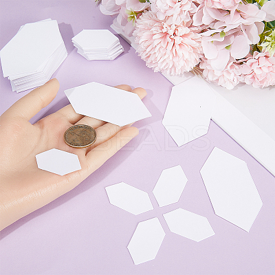 200Pcs 2 Styles Hexagon Paper Quilting Templates DIY-GF0008-76-1