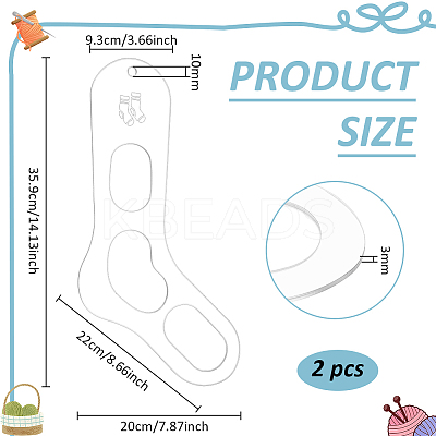 Acrylic Socks Template OACR-WH0111-104A-01-1