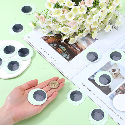 Luminous Self Adhesive Plastic Wiggle Googly Eyes Cabochons KY-WH20002-02A-1