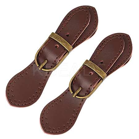 CutHollow 2Pcs Leather Toggle Buckle AJEW-CL0001-26C-1