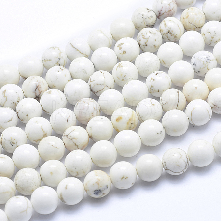 Natural Magnesite Beads Strands TURQ-G148-09-8mm-1