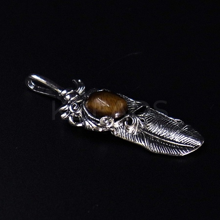 Natural Tiger Eye Big Pendants FIND-PW0015-26D-1