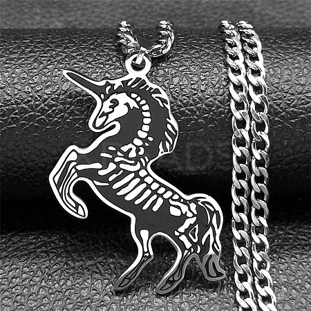 201 Stainless Steel Pendant Necklaces LS-NJEW-C066-13P-1