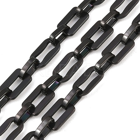 201 Stainless Steel Rectangle Link Chains CHS-F024-03A-EB-1