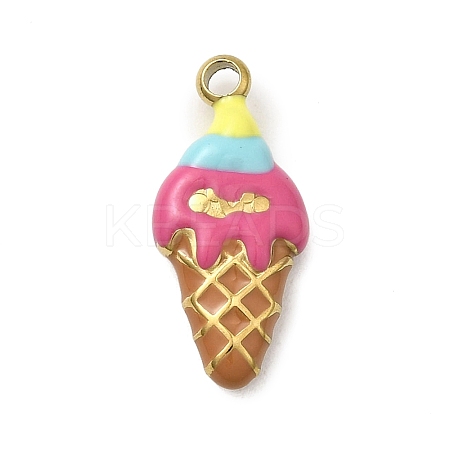 304 Stainless Steel Enamel Pendants STAS-I355-12G-05-1