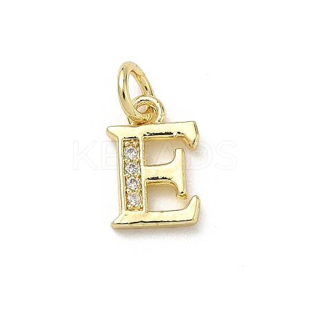 Brass Micro Pave Cubic Zirconia Charms LS-KK-I382-03G-E-1