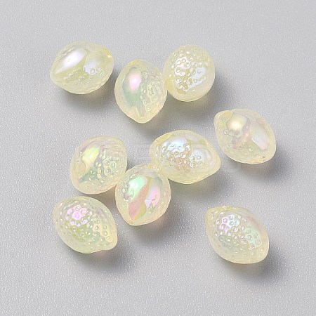Plated Acrylic Lemon Bead OACR-CJC0009-04D-1