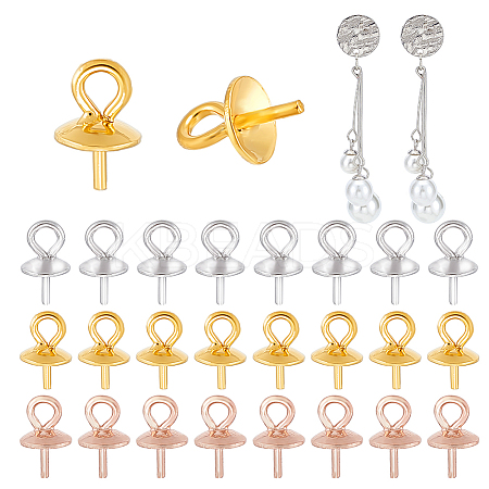 30Pcs 3 Colors 925 Sterling Silver Peg Bails STER-GA0001-13-1