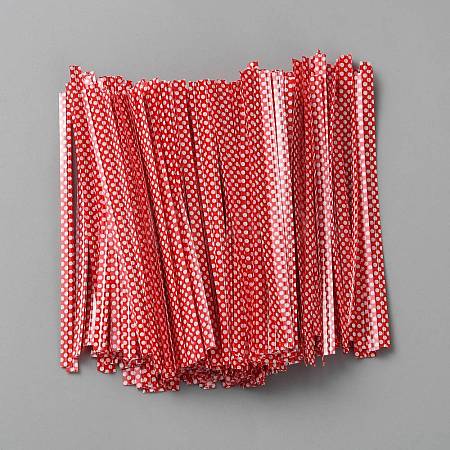 500Pcs Polka Dot PET Plastic Wire Twist Ties FIND-WH20005-40C-1