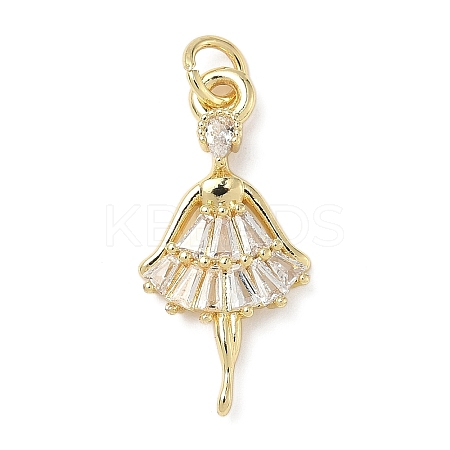Brass Micro Pave Cubic Zirconia Pendants ZIRC-I356-08G-02-1
