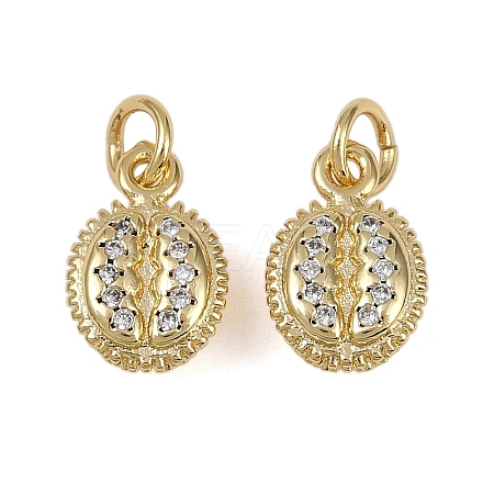 Brass Micro Pave Cubic Zirconia Pendants KK-I358-061G-A-1