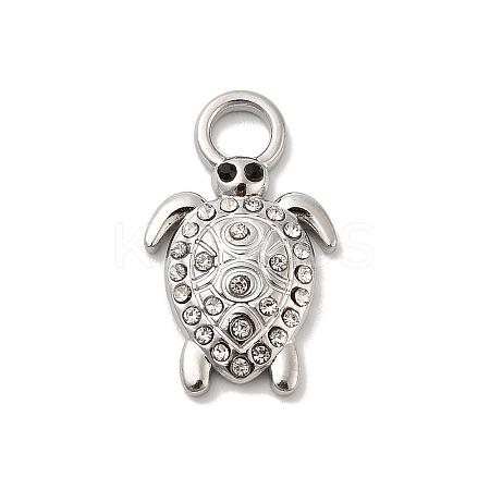 304 Stainless Steel Rhinestone Pendants LS-STAS-A122-04P-1