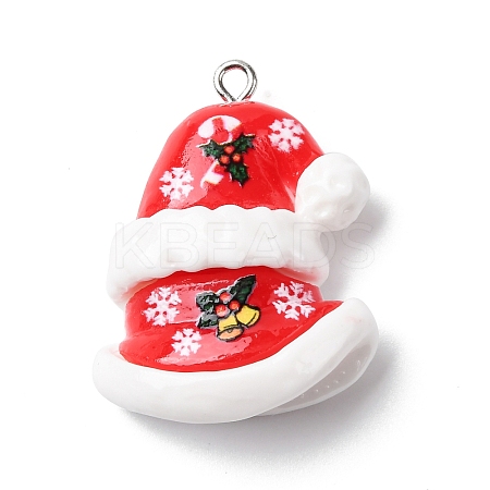 Christmas Opaque Resin Pendants RESI-A049-05P-1