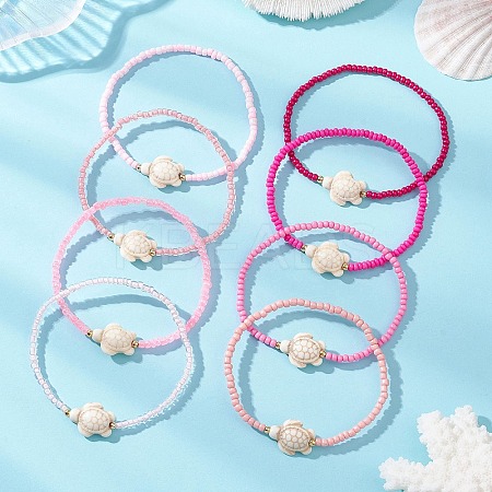 Women's Glass Bracelets BJEW-MZ00320-1