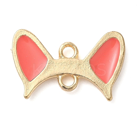 Zinc Alloy Tomato Enamel Cat Ears Links ENAM-NH0001-01G-1
