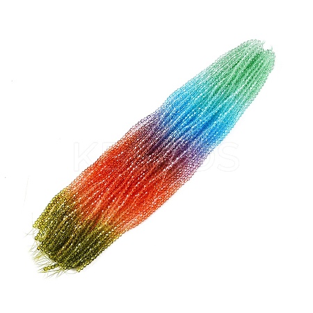 Gradient Color Baking Paint Glass Bead Strands X1-DGLA-A039-T6mm-A015-1