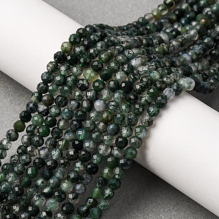Natural Moss Agate Beads Strands G-A129-4mm-01-1