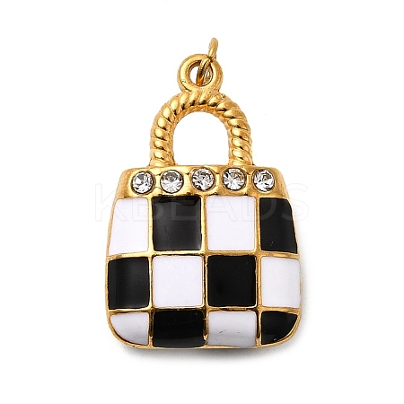 304 Stainless Steel Enamel Pendants X-STAS-B097-11G-1