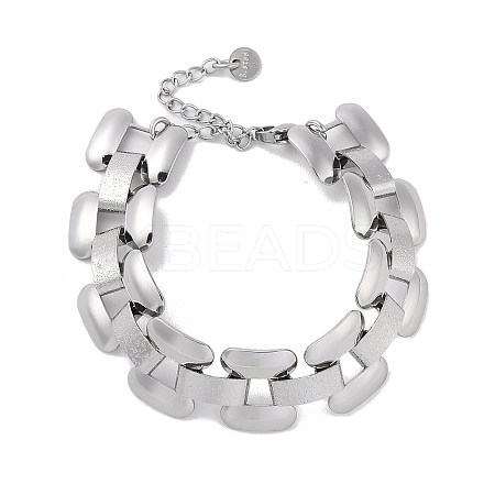 Non-Tarnish 304 Stainless Steel Panther Chain Bracelets for Women Men BJEW-Q343-01P-1