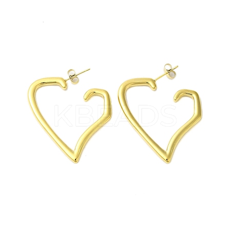 Ion Plating(IP) 304 Stainless Steel Stud Earrings EJEW-H009-01G-06-1