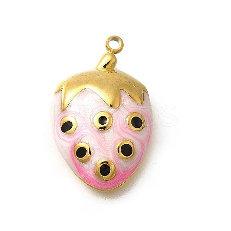 304 Stainless Steel Enamel Pendants LS-STAS-Q347-07B-G-1