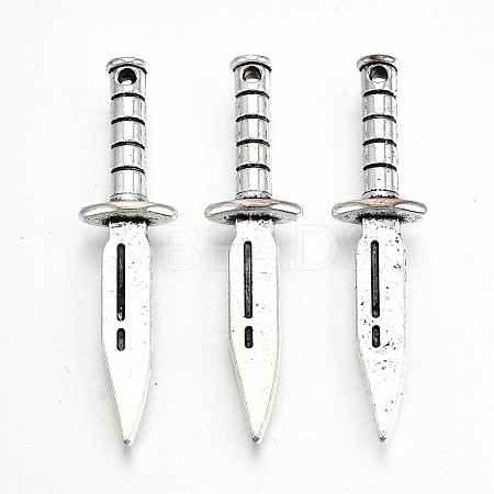 Tibetan Style Alloy Pendants TIBE-S323-089AS-RS-1