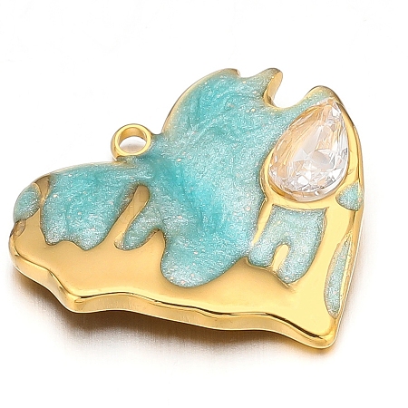 Stainless Steel Rhinestone Pendants PW-WG38426-03-1