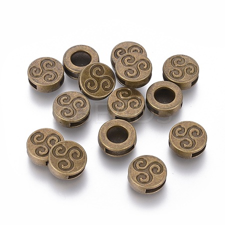 Tibetan Style Slide Charms LS-TIBE-Q001-AB-FF-1