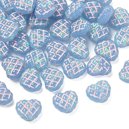 Translucent Resin Waffle Beads RESI-D312-01B-03-1
