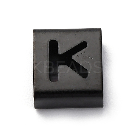Ion Plating(IP) 304 Stainless Steel Square Slide Charms STAS-L132-17K-B-1