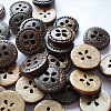 Carved Round 4-hole Basic Sewing Button NNA0YZ4-1