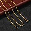 1.5mm Rack Plating Brass Box Chain Necklaces for Women Men MAK-L044-21G-1