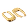 Iron Plating(IP) 304 Stainless Steel Rectangle Hoop Earrings for Women EJEW-F319-01G-2