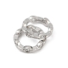 Brass Clear Cubic Zirconia Bead Frame KK-D375-33P-2