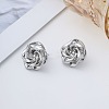 Hollow Rose Brass Stud Earrings YS7218-2-1