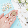 36Pcs 3 Styles Grade AA Natural Cultured Freshwater Pearl Connector Charms with Golden Tone Alloy Slices FIND-BC0004-55-3