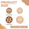 100Pcs 2 Styles Natural Coconut Buttons BUTT-ME0001-22-2