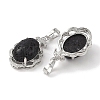 Natural Lava Rock Oval Pendants G-NH0025-15P-16-2