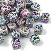 30Pcs UV Plating Opaque Acrylic Beads OACR-FS0002-56-2